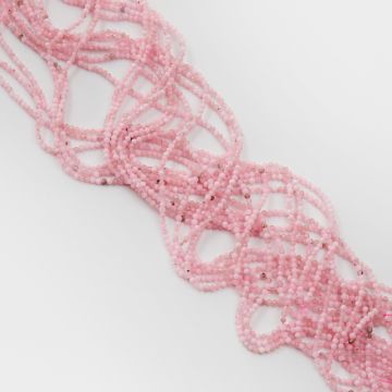 Kryształ górski różowy kulka fasetowana 2,5mm