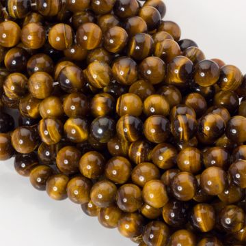 Tygrysie oko kulki gładkie 10mm