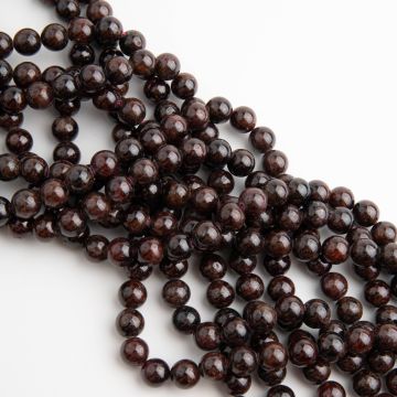 Granat kulki gładkie 8mm