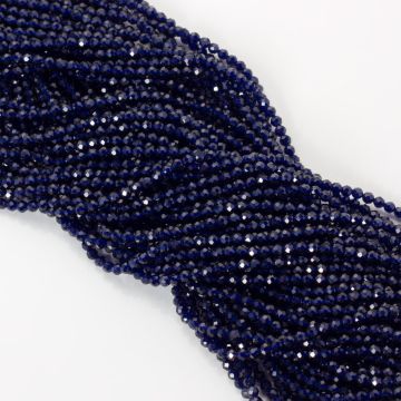 Szafir klarowany kulki fasetowane 3mm