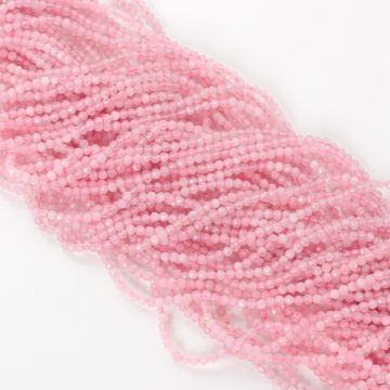 Kryształ górski różowy kulki fasetowane 2mm - na sznury