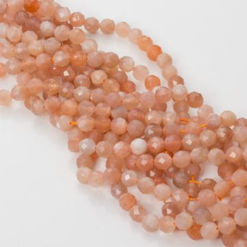 Kamień słoneczny kulki fasetowane 5,5mm