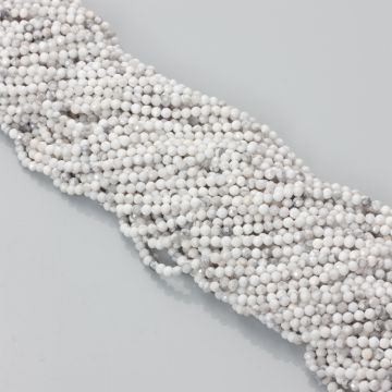 Howlit biały kulka fasetowana 3,5mm