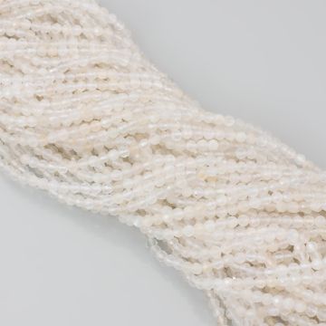 Kamień księżycowy kulka fasetowana 4mm