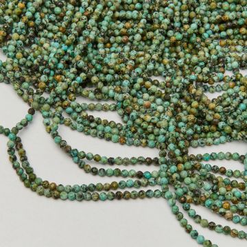 Turkus afrykański kulka fasetowana 3,5mm