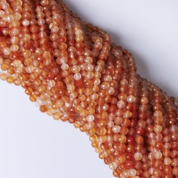 Agat bursztynowy kulka fasetowana 8mm