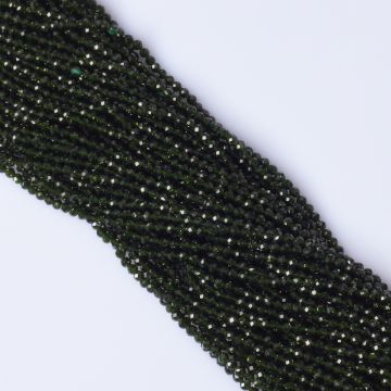 Szmaragd nilu kulka fasetowana 3mm - na sznury