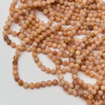 Kamień słoneczny kulka fasetowana 5,5mm