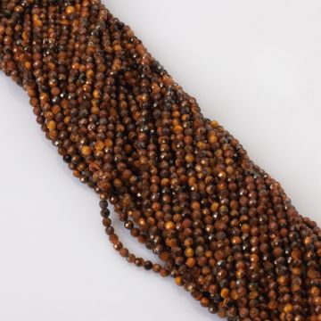 Tygrysie oko kulka fasetowana 4,5mm