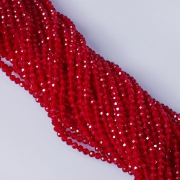 Granat syntetyczny kulka fasetowana 3mm