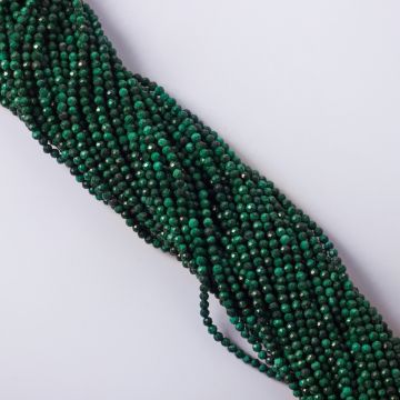 Malachit kulka fasetowana 3mm