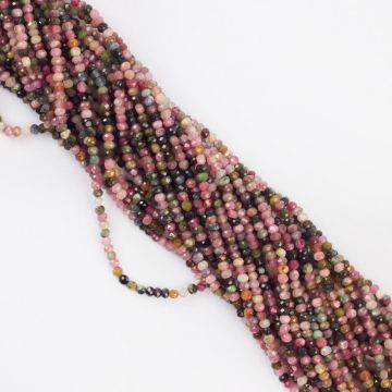 Turmalin naturalny oponka fasetowana 3x2-2,2mm