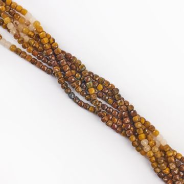 Pietersyt kostka fasetowana cieniowana 4,5mm