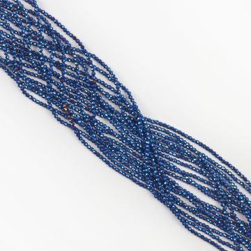 Spinel platerowany kulka fasetowana 2mm - na sznurze