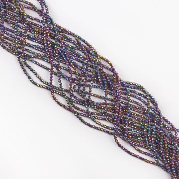 Spinel platerowany kulka fasetowana 2mm - na sznury