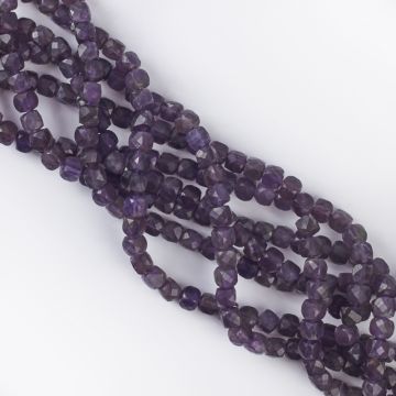 Ametyst kostka fasetowana 4,5mm