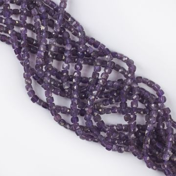 Ametyst kostka fasetowana 4,5mm