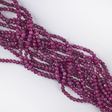 Rubin naturalny kulka fasetowana 3,5mm