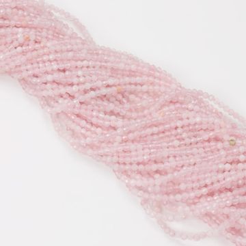 Kryształ górski różowy kulka fasetowana 2,5mm