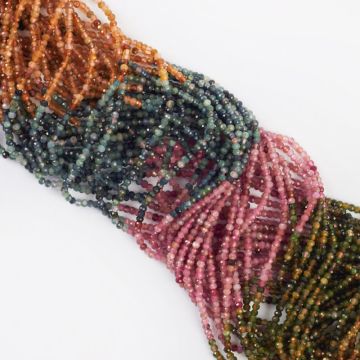 Turmalin oponka fasetowana stopniowana 2,8-3x2,3mm