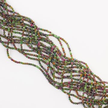 Rubin z szafirem kulka fasetowana 2mm - na sznury