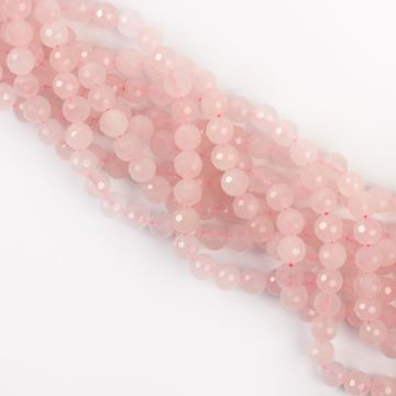 Kryształ górski różowy kulka fasetowana 8mm