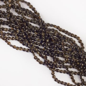 Obsydian dysk fasetowany 5mm