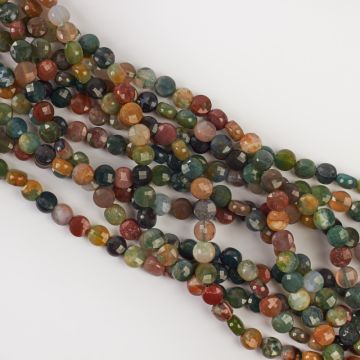 Agat indyjski dysk fasetowany 6,5mm