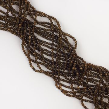 Brązowy obsydian kulka fasetowana 2,5mm