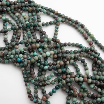 Chryzokola kulka fasetowana 3mm