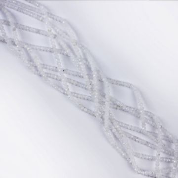 Biały kamień księżycowy oponka fasetowana 3x2mm