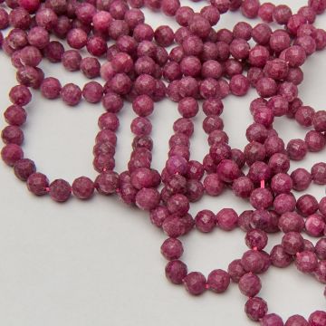 Rubin kulka fasetowana 6,5mm