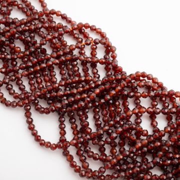 Granat pomarańczowy kulka fasetowana 3mm