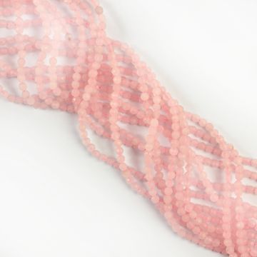 Kryształ górski różowy kulka fasetowana 3mm