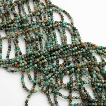 Turkus kulka fasetowana 2mm