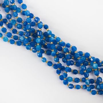 Kianit syntetyczny baryłka fasetowana 6mm