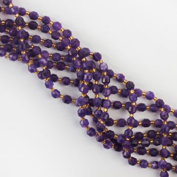 Ametyst baryłka fasetowana 6,5mm