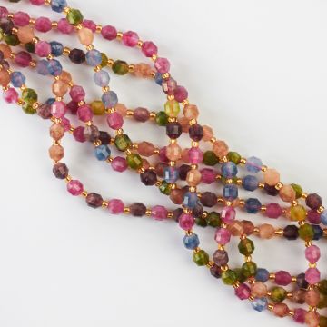 Turmalin syntetyczny  baryłka fasetowana 6,5mm