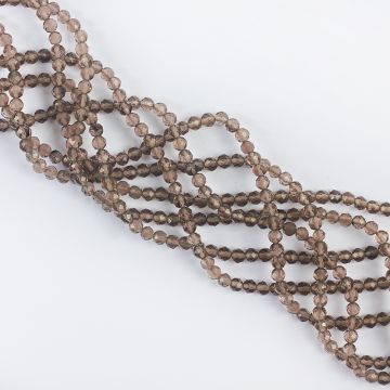 Kryształ górski dymny kulka fasetowana 4mm