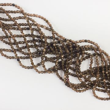 Złoty obsydian kulka fasetowana 3mm