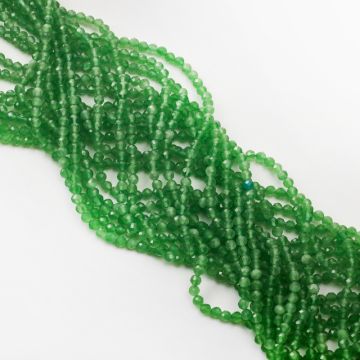 Kocie oko kulka fasetowana zielona 4mm