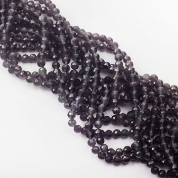 Kocie oko kulka fasetowana szara 5,5mm