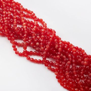 Kocie oko kulka fasetowana pomarańczowa 5,5mm