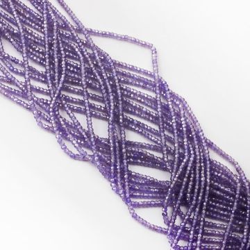 Cyrkonia oponka fasetowana fioletowa 3x2mm