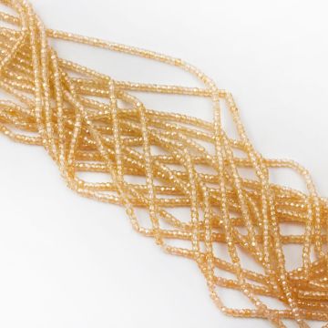 Cyrkonia oponka fasetowana żółta 3x2mm