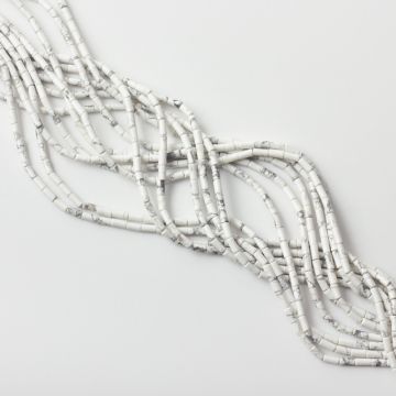 Howlit biały słupek gładki 4,5x2,5mm