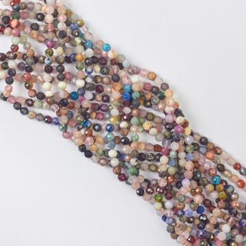 Mix kamieni kulka fasetowana 4mm
