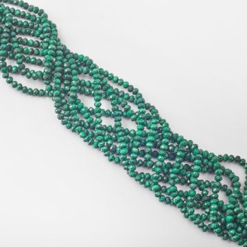 Malachit oponka fasetowana 4x5mm