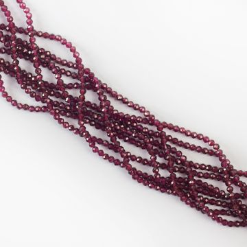 Granat kulka fasetowana 3mm