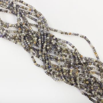 Tanzanit oponka fasetowana 2,5x3mm